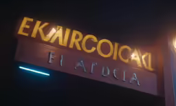 a sign on top of a light pole that reads, el farococau fiadida
