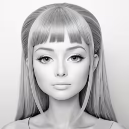 a very realistic female portrait of a woman