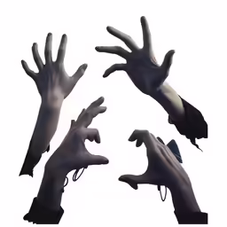 several hands in the air with fingers extended
