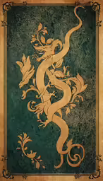a book with an ornate dragon pattern on the cover