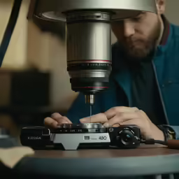 a man working on something under a large machine