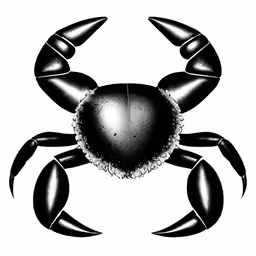 the black crab head in an intricate frame