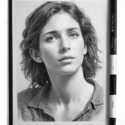 black and white photograph of a woman