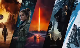four movie posters from the film les filles