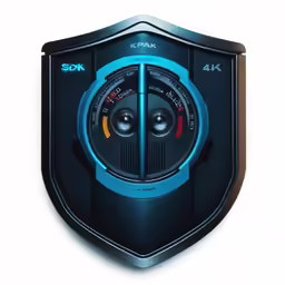 an electronic device with blue buttons is seen