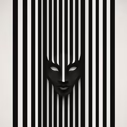 an image of the face of a person behind lines