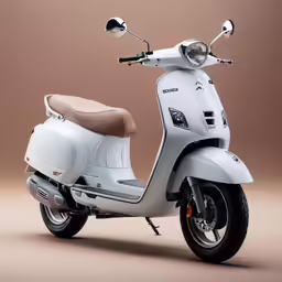 an adult moped in front of a brown background