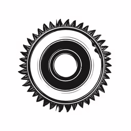 an image of a circular object that has been drawn in ink