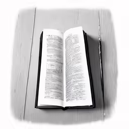 an open book sitting on top of a wooden table