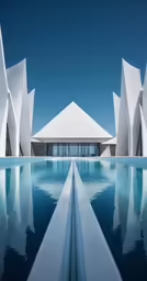 the architectural exterior of a modern building