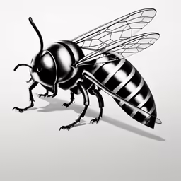 a bee is on the floor by itself