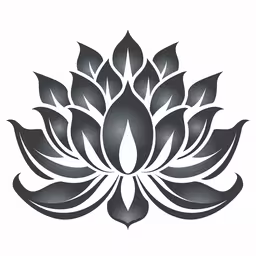 an ornate design with leaves in black and white,an ornate flower design, black and white