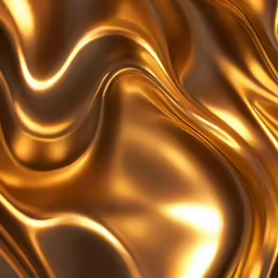 a golden wavy background with some black and white circles
