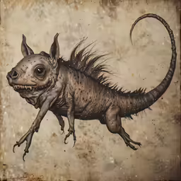 the weird creature is depicted in this drawing