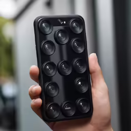 the iphone 11 pro is equipped with a large lens case