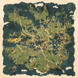 a digital image of a map with a square in the middle