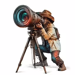 a person standing in front of a camera