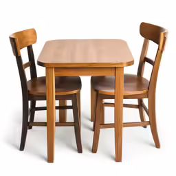 an image of a table with two chairs