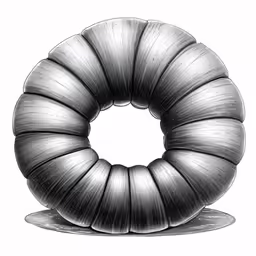 a black and white drawing of a spiral shaped object