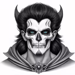 the devil in this drawing is drawn using a pencils