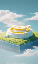 the floating piece looks like a floating city