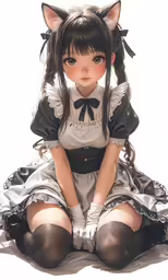a doll that is sitting on a white surface