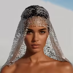 the woman with the veil has a long veil