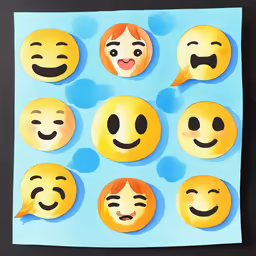 a group of emotictive emotictoriates in different colors