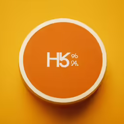 a round red object is on the yellow background