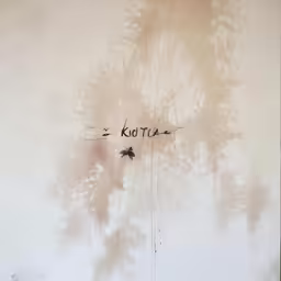 the white wall with graffiti is shown with black and gray images