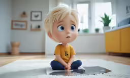 the little boy in the movie looks unhappy