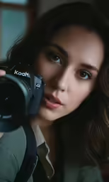 a woman taking a picture with her camera