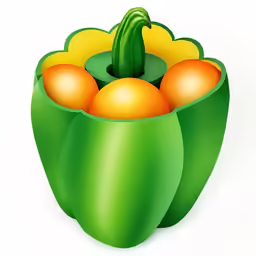 an image of three oranges in a green flower