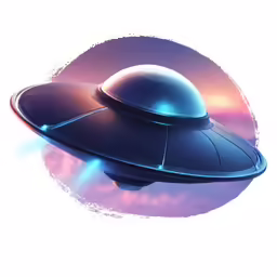 an alien ship flying through the air