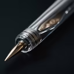 a fountain pen with a gold tip