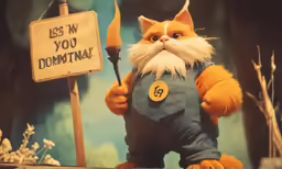 a very cute looking toy cat holding a wand