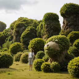 an image of a woman that is in the middle of flowers