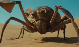 a close up photo of a spider looking off into the distance