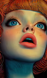 an artistic photo of a woman with wavy hair