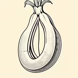 the illustration shows a large banana sitting upright