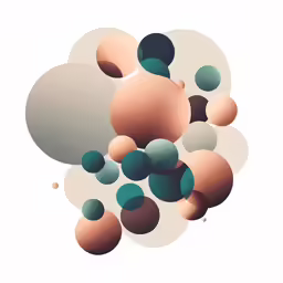 a painting that has been made with different shapes