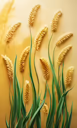 wall decoration made of grass and reeds on wall