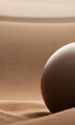 a white egg sitting on top of a desert sand dune