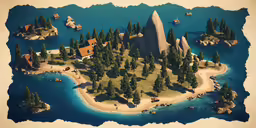 an image of a 3d world with various islands
