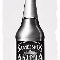 the side of a bottle of alcohol