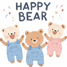 three bears standing next to each other in dungos