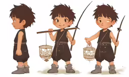 a person in black and some kind of fishing outfit