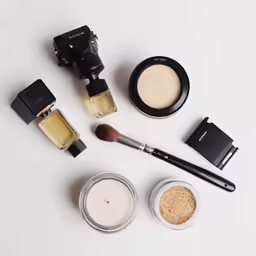 there are various cosmetics, and one is a camera