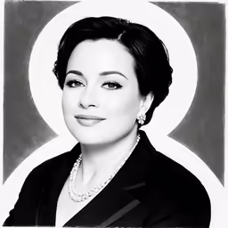 a woman posing for the camera in a black and white photo