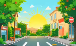 the road has an empty sign on it
